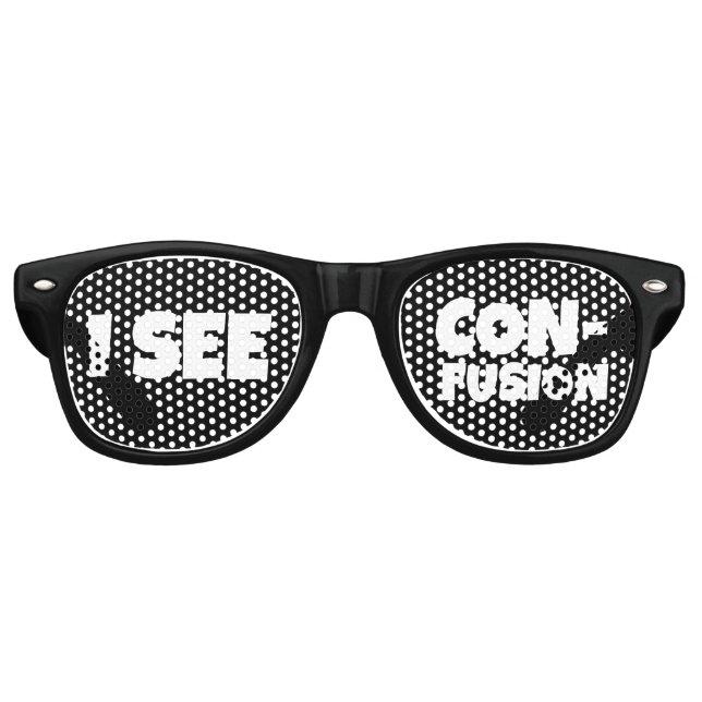 JE VOIS LA CONFUSION FUNNY LUNETTES DE SOLEIL OMBR (Devant)