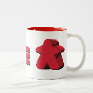 Je vois la tasse de café rouge de Meeple