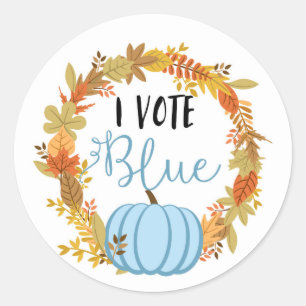 Je VOTE BLUE Genre Révéler Baby shower Étiquettes 