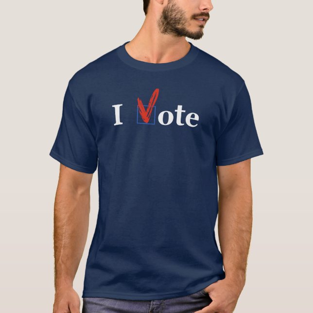 "Je vote" le T-shirt disponible dans plusieurs (Devant)
