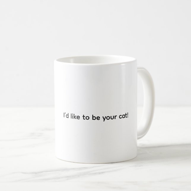 Je voudrais être votre chat, tasse à café (Devant droit)