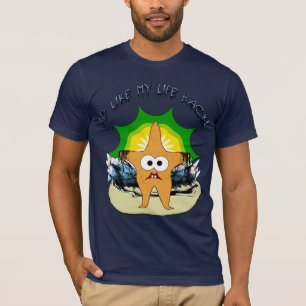 Je voudrais mon T-shirt d'étoiles de mer de dos d