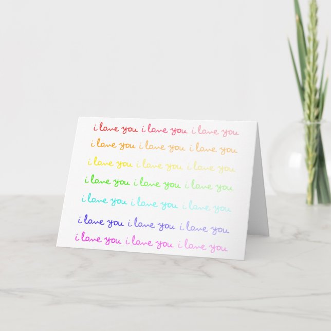 je vous aime je vous aime je vous aime carte (Devant)