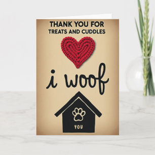 Je Vous Aime Merci Carte Chien