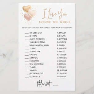 Je vous aime partout dans le monde jeu avec Répons