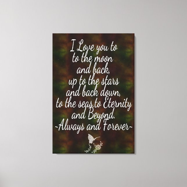 Je vous aime Toile Wrap (Recto)