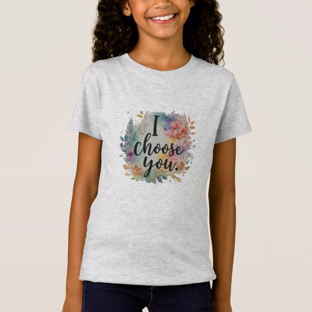 Je vous choisis" Motivational T-Shirt Design (Devant)
