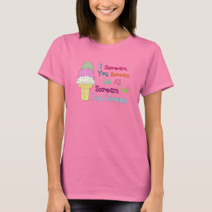Je vous crie T-shirt de base de dames de crème
