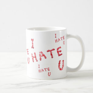 Je vous déteste tasse de tasse de café de coeur