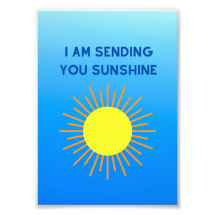 Je vous envoie une photo d'impression de soleil po