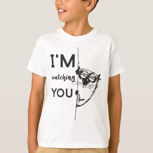Je vous observe T-shirt, T-shirt de chat