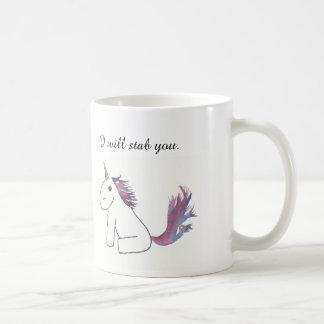 Je vous poignarderai tasse de licorne