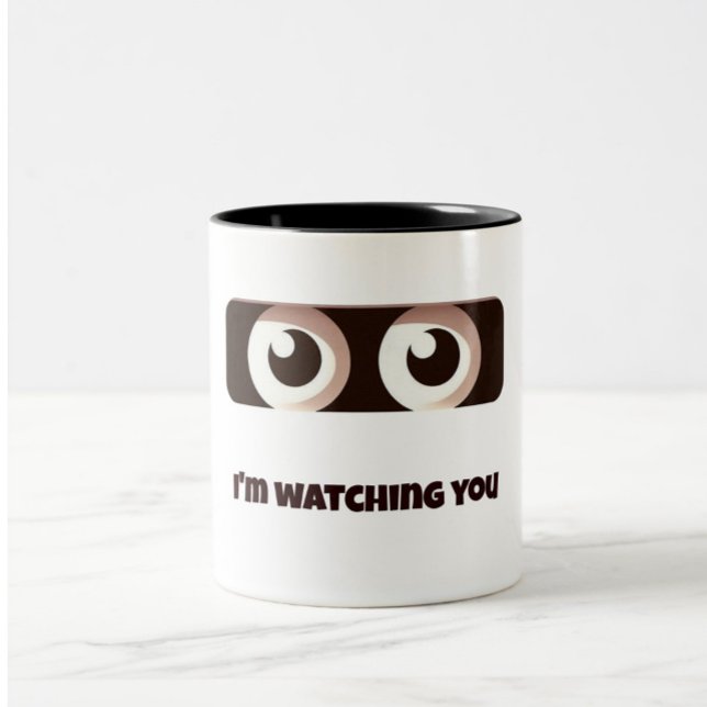 Je vous regarde - Drôle Eyes Mug (Créateur téléchargé)