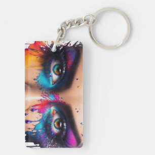 Je vous regarde ! Porte-clé an acrylique