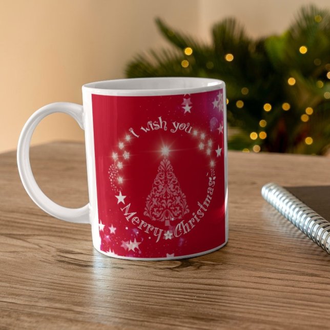 Je vous souhaite de Joyeux Cristmas Mug Café Rouge (Créateur téléchargé)