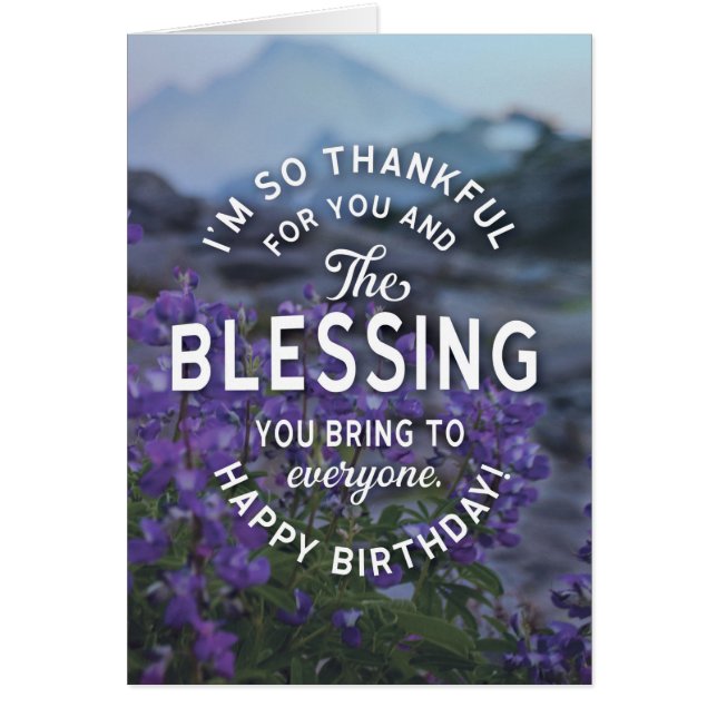 Je vous souhaite des bénédictions pour votre anniv (Devant)