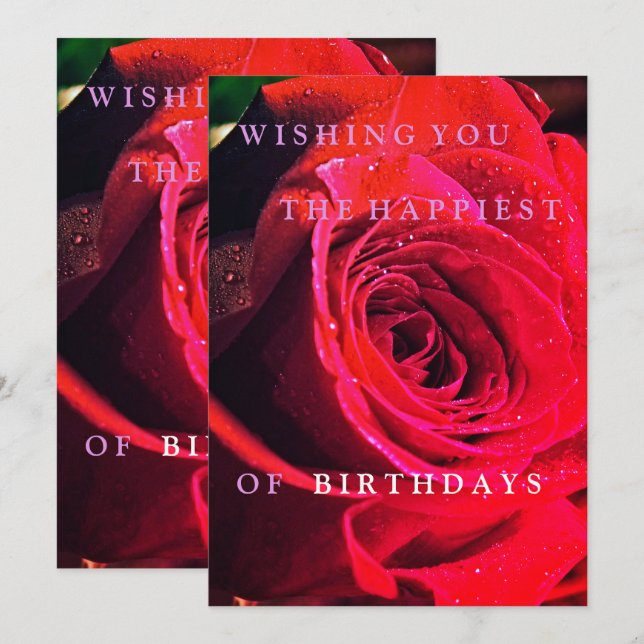 Je vous souhaite la plus heureuse des anniversaire (Devant / Derrière)