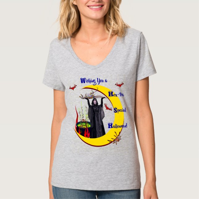 Je vous souhaite un T-shirt Halloween Hex-spécial (Devant)