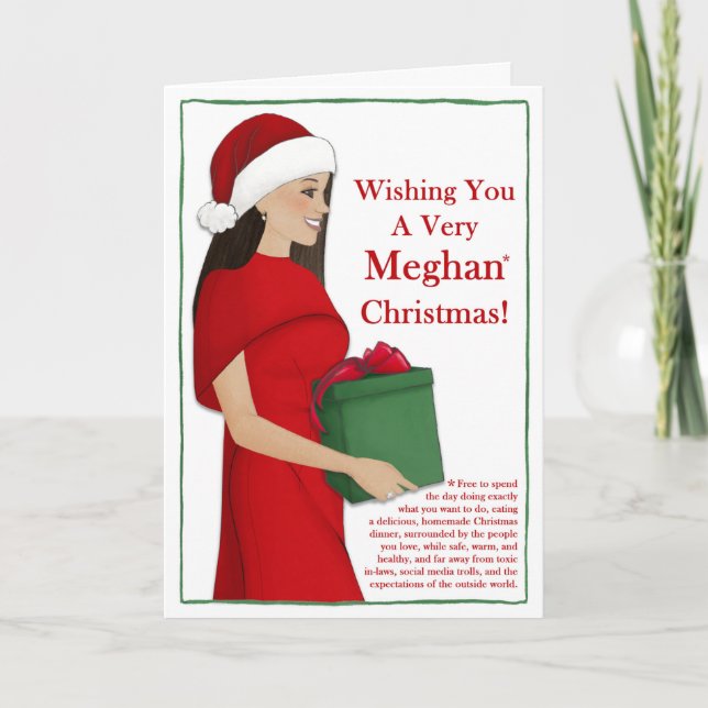 Je Vous Souhaite Une Carte De Noël Très Meghan (Devant)