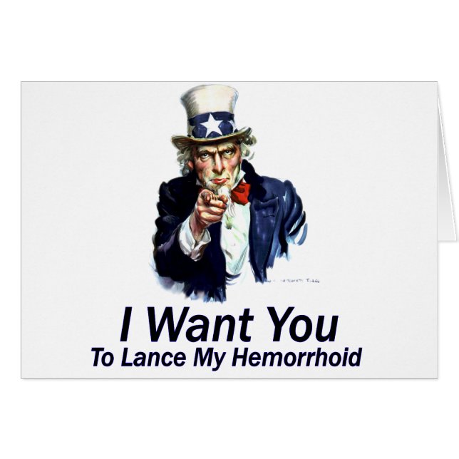 Je vous veux : À la lance mon hémorroïde (Devant horizontal)