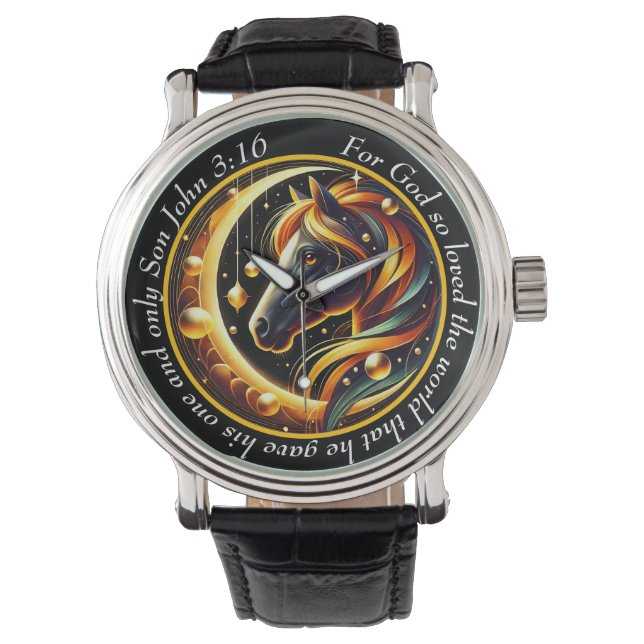 Jean 3:16 Cheval céleste Montre Esprit Foi (devant)