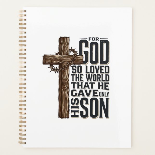 Jean 3_16 Croix Gravure Vintage Design Chrétien (Devant)