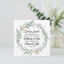 Jean 3:16 Dieu si aimé le monde Bible Verse Card