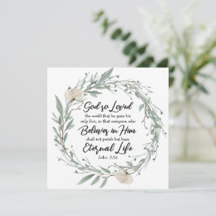 Jean 3:16 Dieu si aimé le monde Bible Verse Card