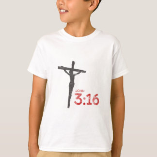 Jean 3:16 Jésus Crucifix Bible Verse T-Shirt