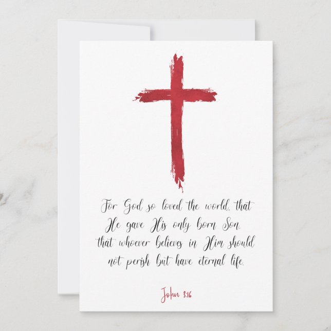 Jean 3:16 "Pour Dieu tant aimé le monde..." carte (Devant)