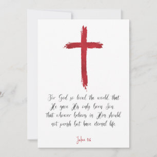 Jean 3:16 "Pour Dieu tant aimé le monde..." carte