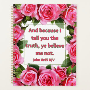 Jean 8:45 Bible Verse Calendrier Planificateur