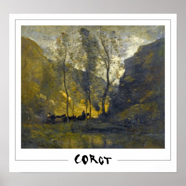 Jean-Baptiste-Camille Corot Zedign Affiche d'art # (Devant)