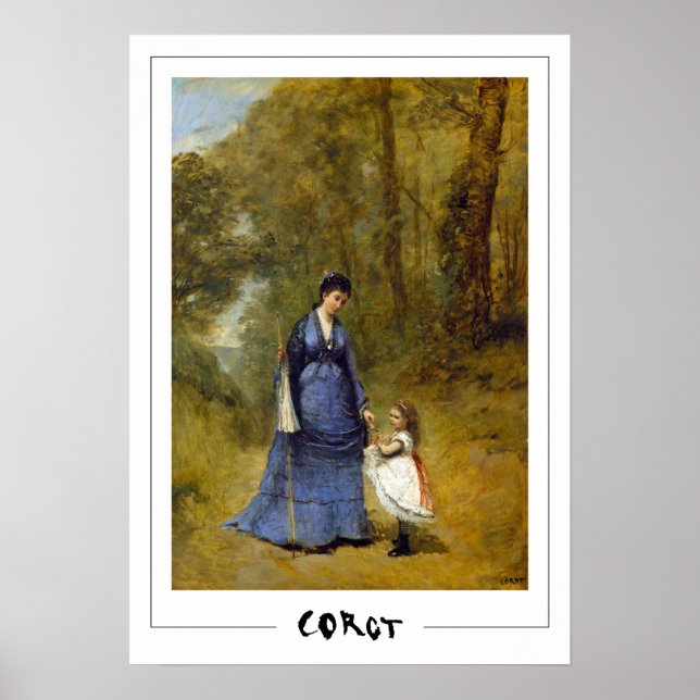Jean-Baptiste-Camille Corot Zedign Affiche d'art # (Devant)