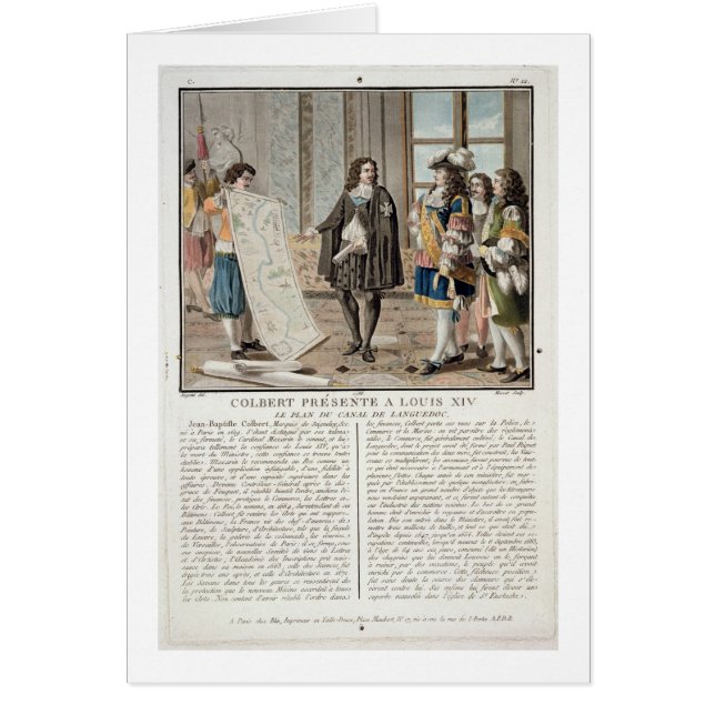Jean Baptiste Colbert (1619-83) présente la carte (Devant)