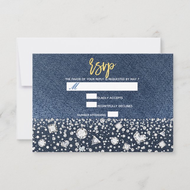 Jean Bleu Denim & Diamants Bling Diamant RSVP (Devant)