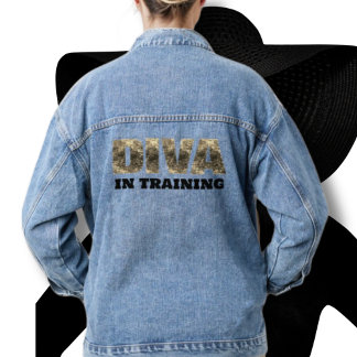 Jean Diva En entraînement Gold Blue Denim Veste