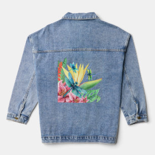 Jean Dragonfly Botanical Paradise Veste en Denim