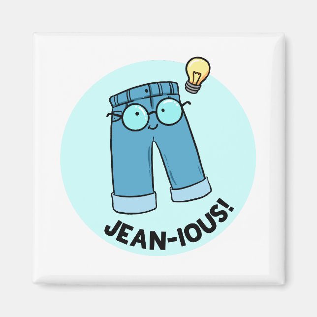 Jean-ious Denim Pants Pun Magnet (Devant)