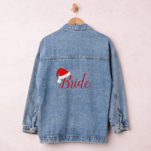 Jean Mariée en Red Santa Hat Denim Veste