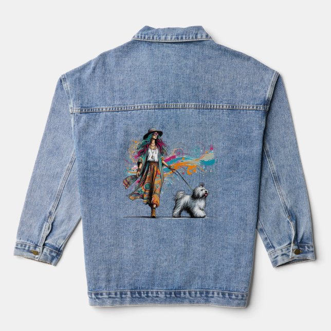 Jean Veste Boho Chic Denim - Marche en style (Verso)