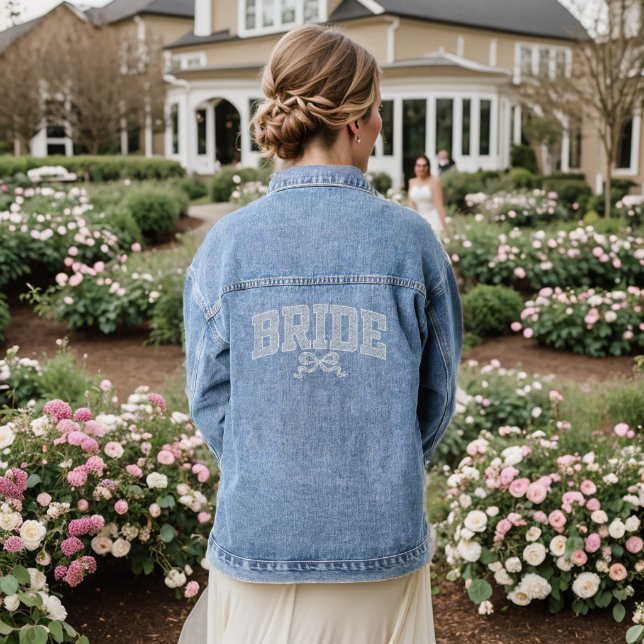 Jean Veste en denim BRIDE tendance, cadeau nuptial (Mariage Retour)