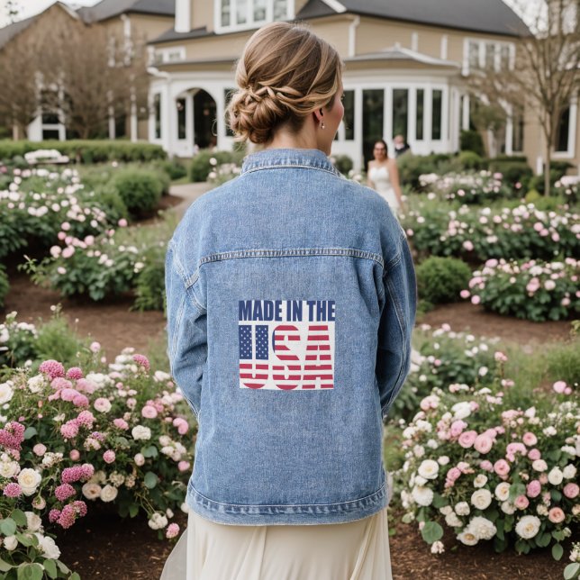 Jean Veste en denim fabriquée aux États-Unis (Mariage Retour)