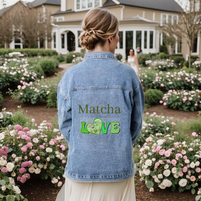 Jean Veste en denim matcha (Mariage Retour)