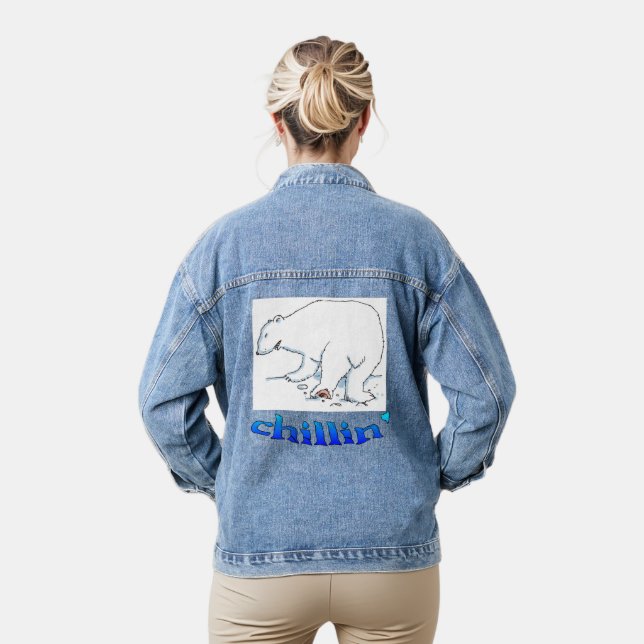 Jean Veste en denim pour femme de refroidissement de l' (Modèle)