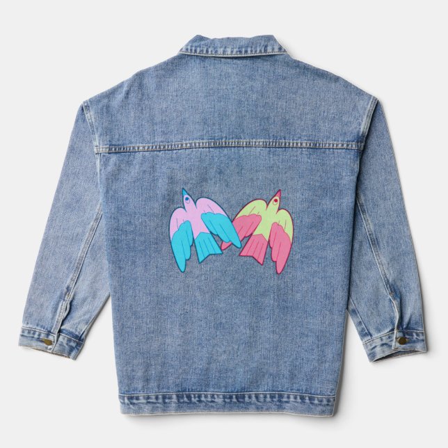 Jean Veste en denim pour femmes – Conception numérique  (Verso)