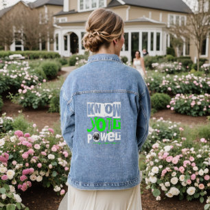 Jean Veste en denim pour femmes Know Your Power : Empow