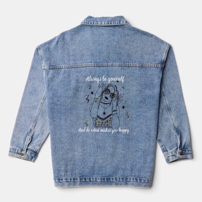 Jean Veste en denim Soyez vous-même  (Verso)