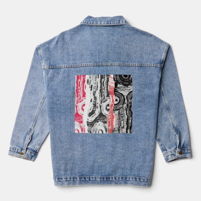 Jean Veste en Denim – Terre Abstraite (Verso)