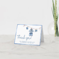 Jeans bleu moderne Carte de remerciements Baby sho